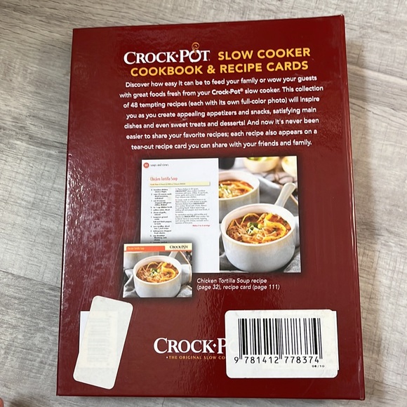 Crock pot  Cook Book w/ bonus recipe cards slow cookers - Picture 6 of 6